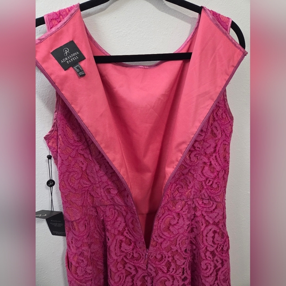 NWT Adrianna Papell Pink Lace Sleeveless Dress. Size 10 - Picture 7 of 8